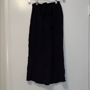 Tie-Waist Black Maxi Skirt - Women's Classic Style